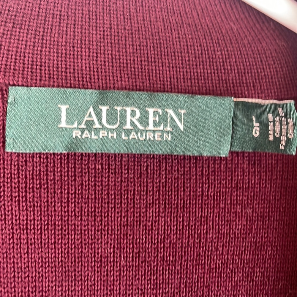 Lauren Ralph Lauren sweater blazer. Burgundy size Large